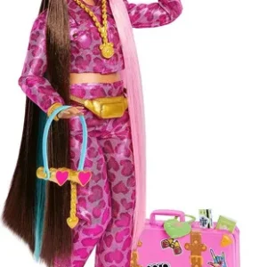Muñeca Barbie Extra Fly Safari Con Estampado Animal Rosa